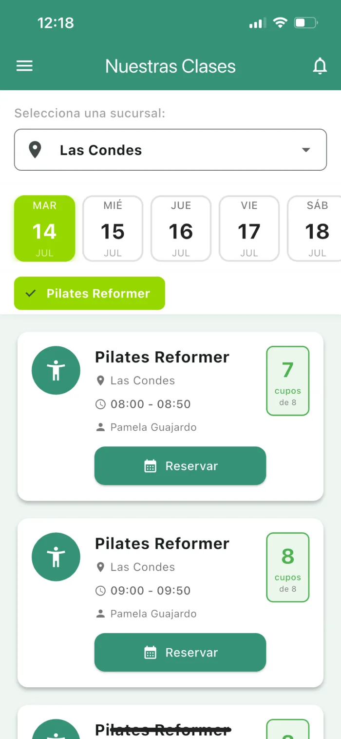 App — Nuestras Clases